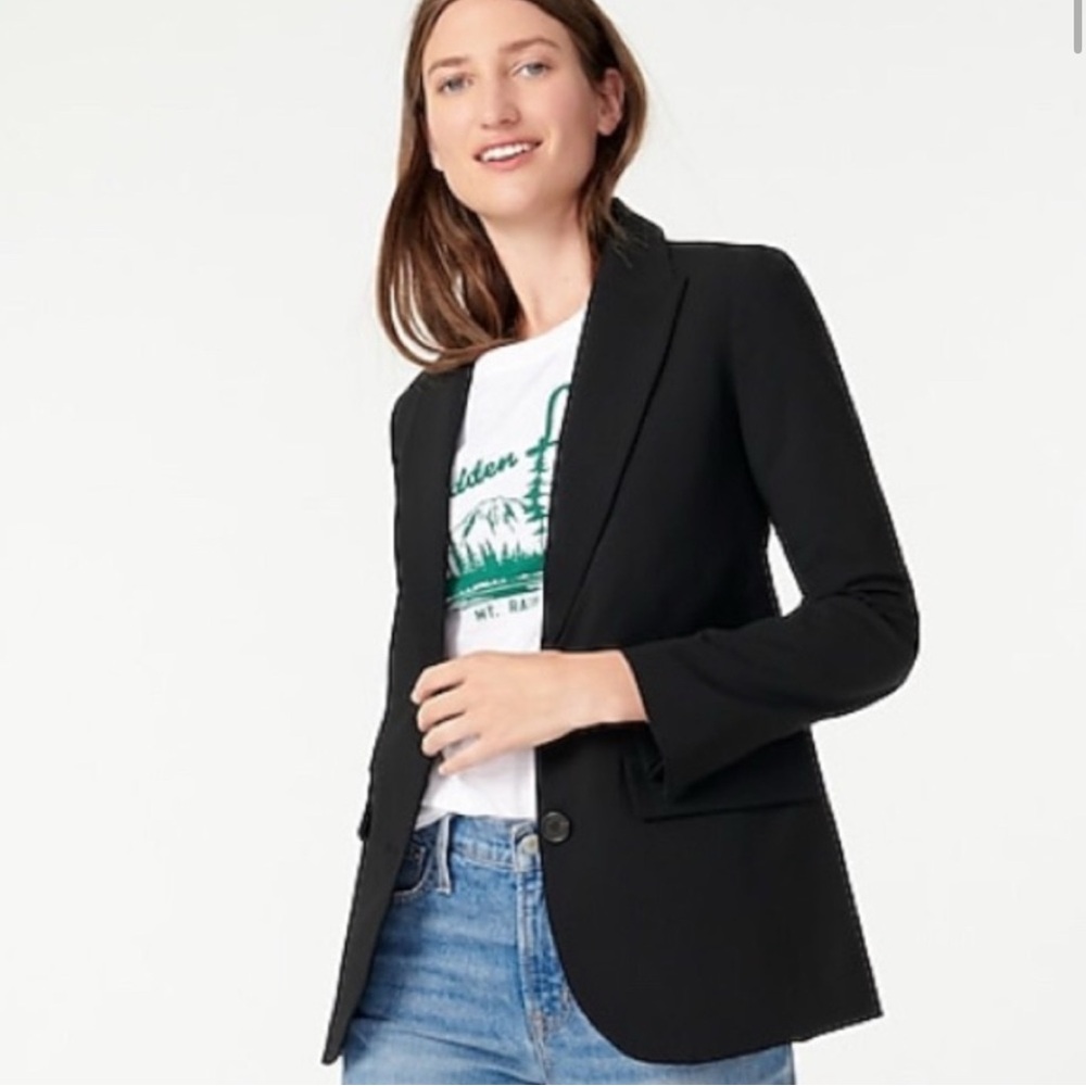 J. Crew Italian Stretch Wool Gray Blazer